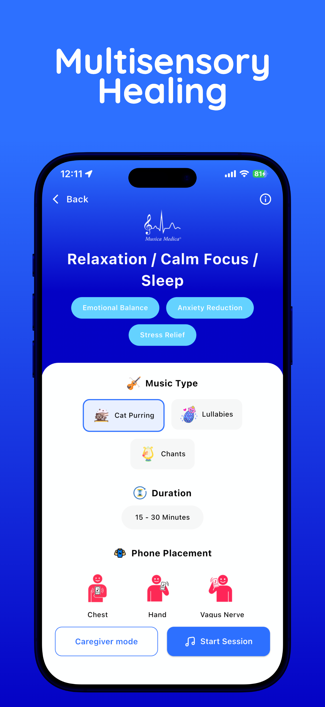App Screen - Multisensory Healing